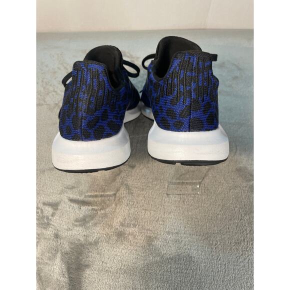 Adidas Swift Run Blue Leopard Print Sneakers - Size 7.5 - Picture 6 of 9